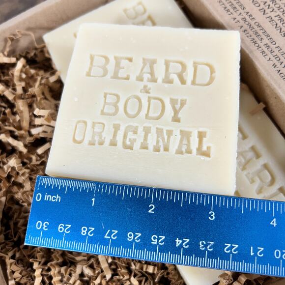 Original Beard and Body Soap by Honest Amish 18 oz TOTAL - SET of 3 6 oz Bars - Picture 3 of 10